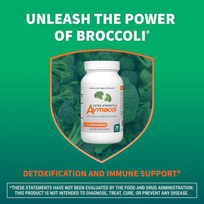 Nutramax Laboratories Avmacol Extra Strength #1 Researched Sulforaphane-Producing Brand for Detoxification with Glucoraphanin and Active Myrosinase, Immune Health, Adults & Children, 75 Tablets